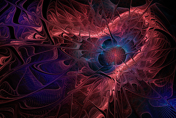Red Fractal Abstract