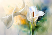 Arum Lily - Digital Watercolor
