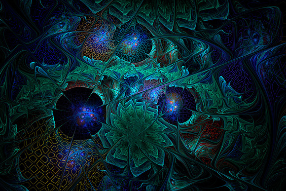 Blue Fractal Jewels