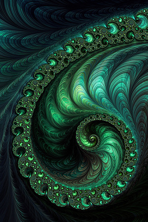 Fractal Emeralds A Fractal Abstract